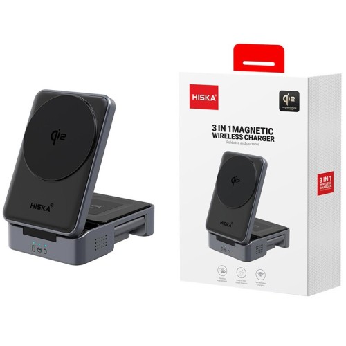 شارژر بی سیم فست شارژ و استند رومیزی Hiska HR15 15W