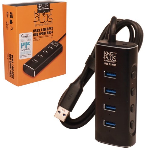هاب 4 پورت USB 3.1 کی نت پلاس KP-HA34