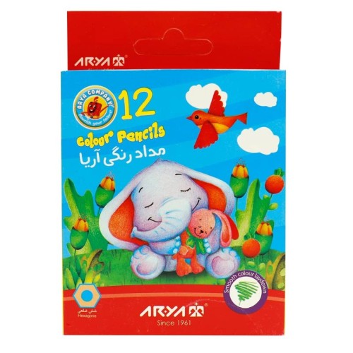 مداد رنگی 12 رنگ آریا 3072