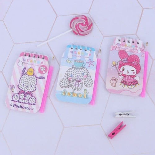 دفترچه یادداشت 27 برگ حاشیه دار الماس MMA01 بالا بازشو