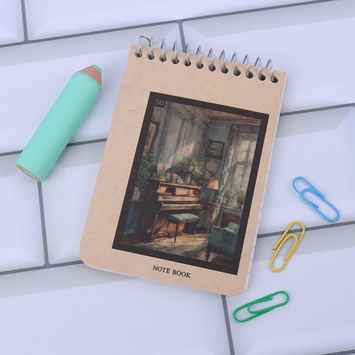 دفترچه یادداشت 50 برگ سنجاقک طرح کرافت بالا بازشو