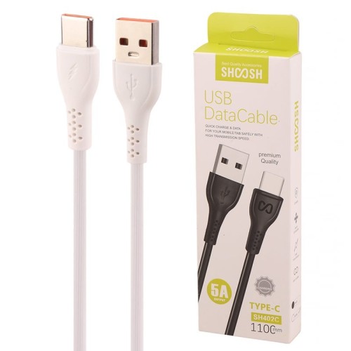 کابل تایپ سی فست شارژ 5 آمپر شوش SH402C طول 1.1 متر