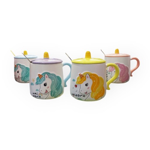 ماگ سرامیکی یونیکورن درب دار کد PS104076