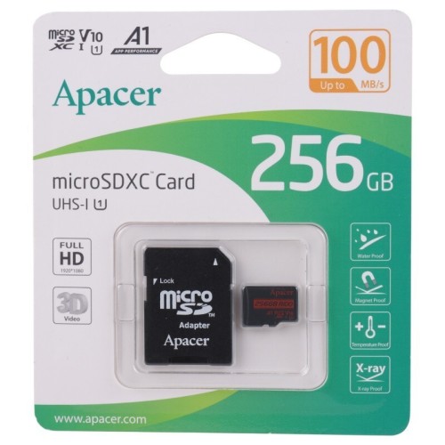 رم میکرو 256 گیگ اپیسر Apacer Rioo A1 V10 U1 100MB/s + خشاب
