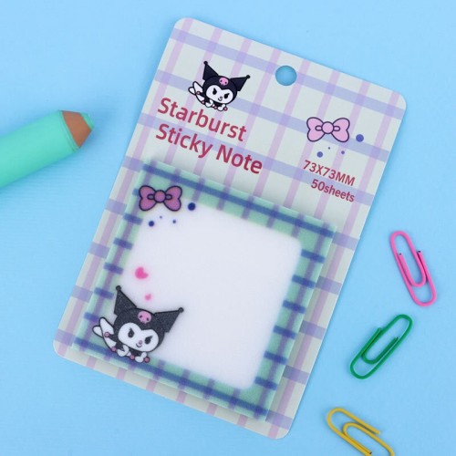 کاغذ یادداشت چسب دار 50 برگ اکلیلی کرومی سایز 7.3*7.3 سانتی متر