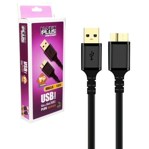 کابل هارد USB3.0 کی نت پلاس KP-A41 طول 1.5 متر