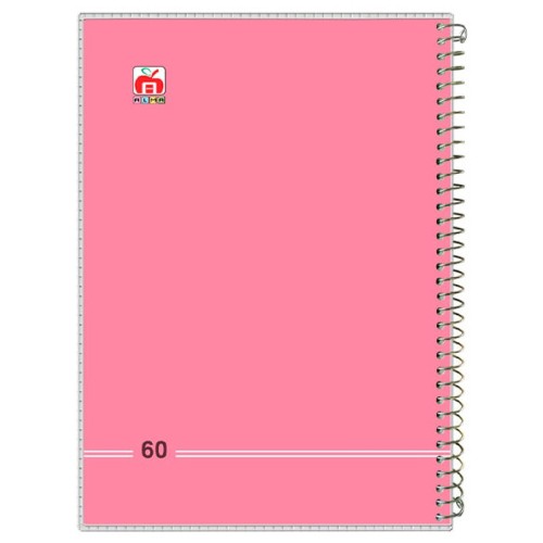 دفتر سیمی 60 برگ طرح رنگی نهال آلما کد 7684